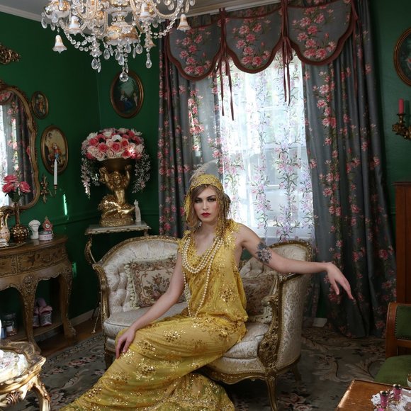 DUCHESS RUTH Custom Order Gatsby Wedding Gown - Picture 12 of 16